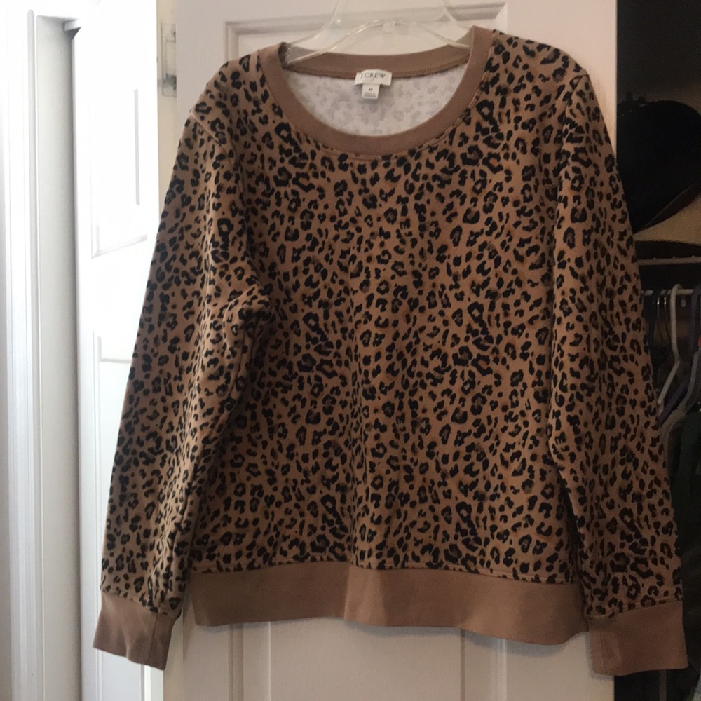 Cheetah print J.Crew sweatshirt